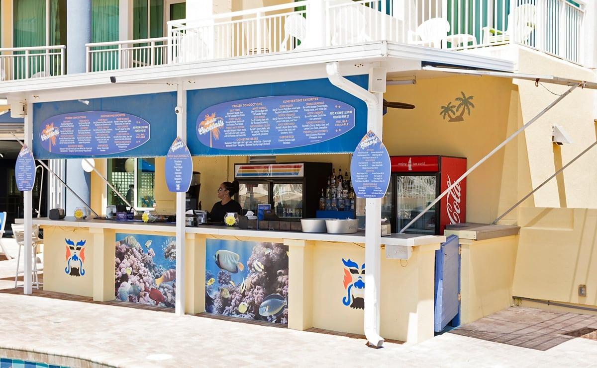A concession stand outside of the Avista Resort