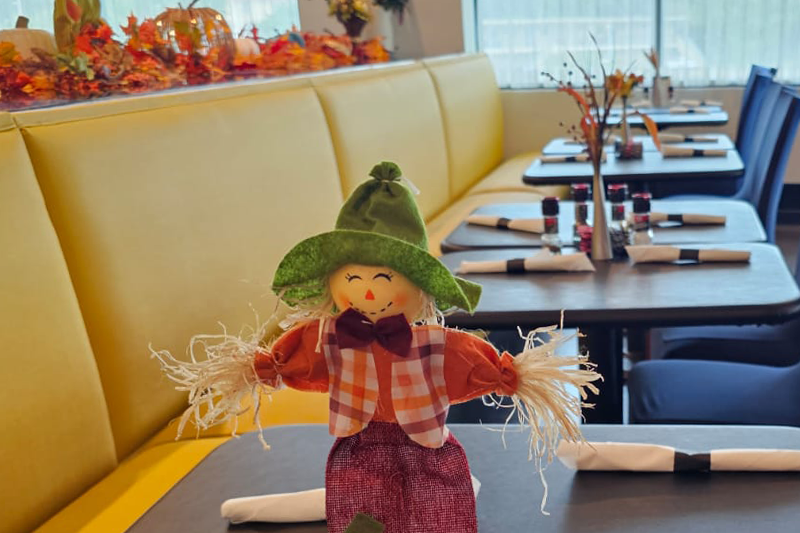 Scarecrow on a table