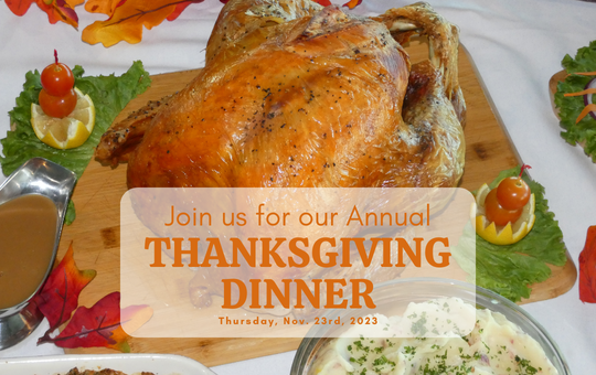 Up close image of a turkey on a dinner table for a Thanksgiving event at the Avista Resort during the holidays.