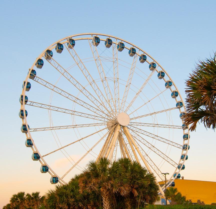 The Myrtle Beach Skywheel in its entirety in the distance.